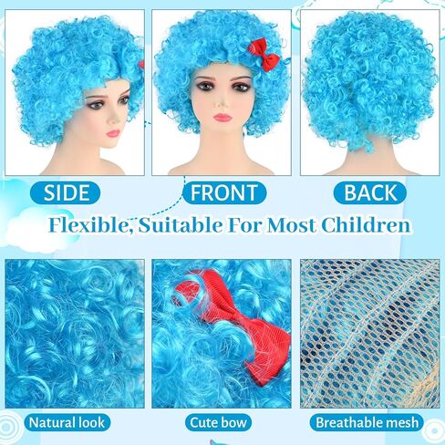 Kavoc 4Pack Blue Cat Cosplay Outfit Including Headband Blue Suspender Socks Tutu Skirt for Fancy Dress Up Party Apparel in Kuwait