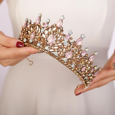 JWICOS Crystal Crowns and Tiaras Headband for Girl or Women Wedding Tiara for Birthday Party Prom Bridal Tiara Crown for Halloween Costume in Saudi Arabia