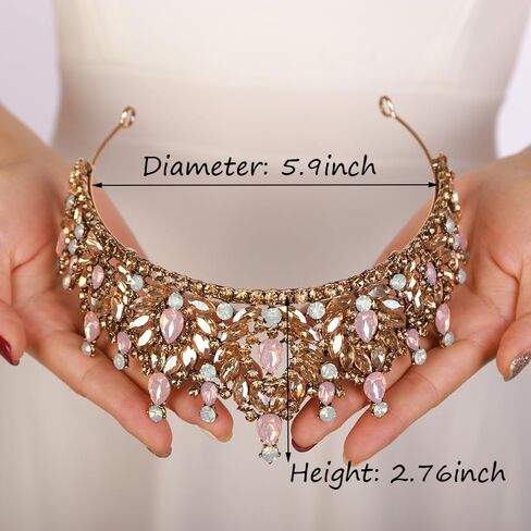 JWICOS Crystal Crowns and Tiaras Headband for Girl or Women Wedding Tiara for Birthday Party Prom Bridal Tiara Crown for Halloween Costume in Saudi Arabia