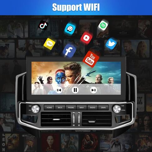 Car Radio Stereo Android 11 for Mitsubishi Pajero 2007-2020 12.3 inch Screen Upgrade Built in Carplay/Android Auto GPS SWC BT AM/FM 4G RAM 64G ROM Head Unit in Saudi Arabia