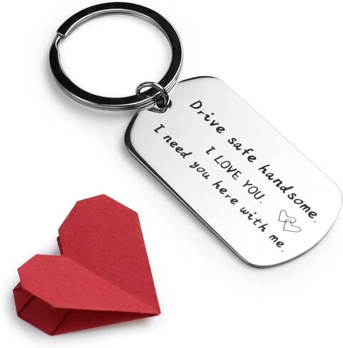 سلسلة مفاتيح رائعة بعبارة «I Need You Here With Me» مناسبة كهدية للصديق والزوج والاب وعيد الميلاد وعيد الحب والكريسماس وعيد الاب، مقاس S in Kuwait