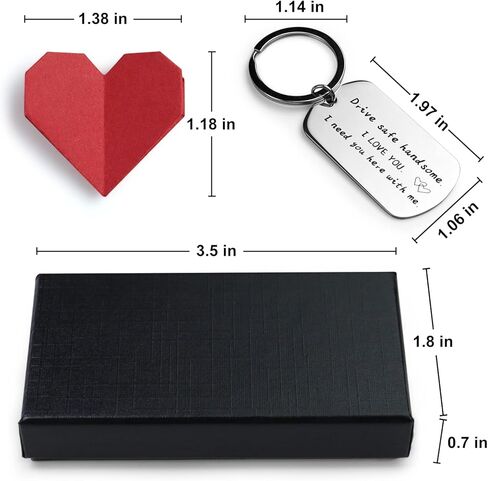 سلسلة مفاتيح رائعة بعبارة «I Need You Here With Me» مناسبة كهدية للصديق والزوج والاب وعيد الميلاد وعيد الحب والكريسماس وعيد الاب، مقاس S in Kuwait