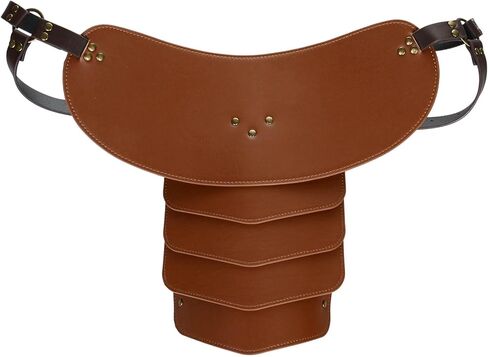 CrosCentury Medieval Leather Shoulder Armor Cosplay PU Leather Viking Armor for Men Women Viking Party Brown in Kuwait