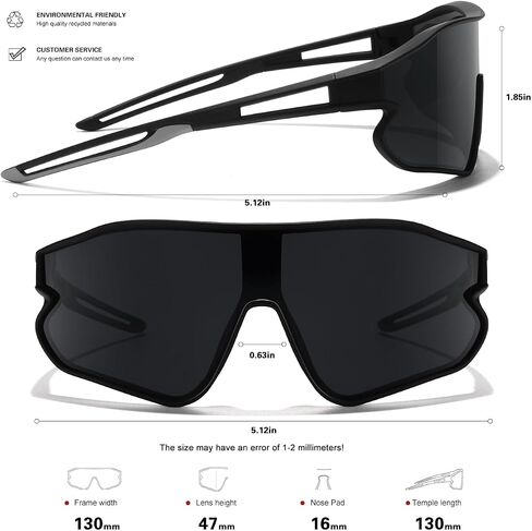 Kids Sunglasses, Youth Baseball Sunglasses Polarized Sports Cycling Shades for Boys Girls Lightweight Frame in Saudi Arabia