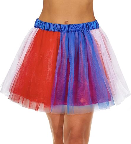 Zando Tutu for Women Adults Teens 5 Layers Halloween Costume Cosplay Running Tutu Party Elastic Fluffy Tulle Dance Skirt in Saudi Arabia