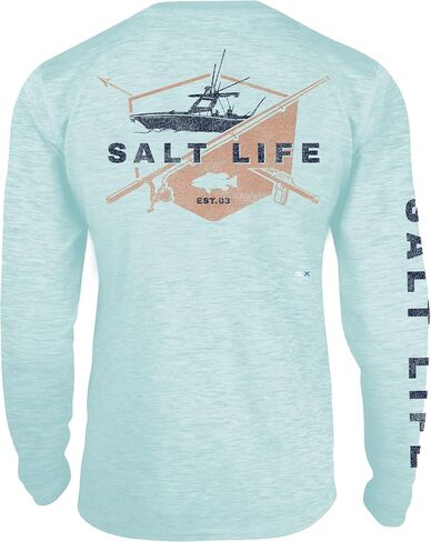SALT LIFE mens Ride Or Die Long Sleeve Performance Fit Shirt T-Shirt in Saudi Arabia