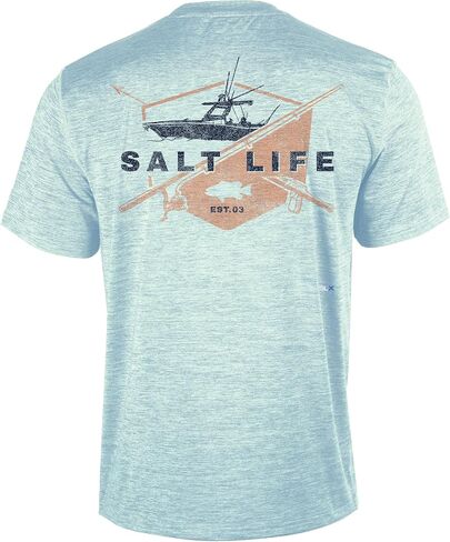 Salt Life Men's Ride Or Die Short Sleeve Performance Pocket Tee in Saudi Arabia