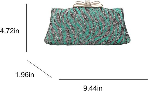 حقيبة يد مسائية من Fawziya مصنوعة من حجر الراين على شكل فيونكة لامعة وحمار وحشي كبيرة الحجم للنساء رسمية in Kuwait