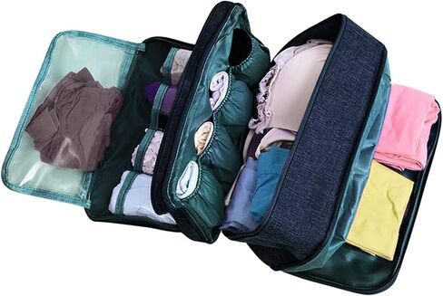 Portable Waterproof Underwear Storage Bag Travel Bra Organizer Lingerie Socks Toiletry Bag Layer Cosmetic Pouch for Women Men in Saudi Arabia