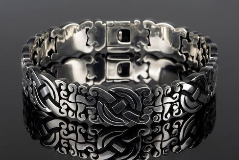 Maya Bracelet: Handcrafted From Solid 925 Sterling Silver With a Blackened and Polished Finish in Saudi Arabia