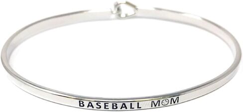 by you Mom Inspirational Messages Engraved Thin Bangle Hook Bracelets in Kuwait