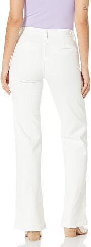 PAIGE Women's Leenah Patch Faux Welt Pockets High Rise Wide Leg in Crisp White in Saudi Arabia