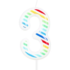 Birthday Candles, Rainbow Birthday Candle for Cake, 1st Birthday Cake Topper Decorations Girl, Number 1 Candles for Birthday Party Wedding Baby Shower Decorations Anniversary Celebration Supplies