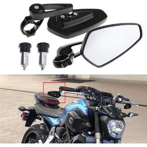 Motorcycle 7/8'' Handlebar End Oval Side Rearview Mirrors FOR Kawasaki Z125 pro Z650 Z750 Z800 Z900 Z1000 ER6N ER6F FOR Suzuki GSF1250 GSF600 FOR Yamaha MT-03 MT-07 FZ-07 MT-09 in Saudi Arabia