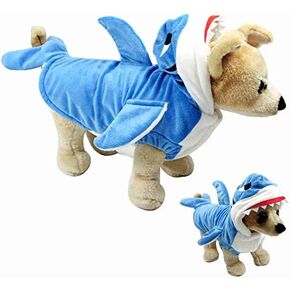 Funny Dog Cat Shark Costumes Pet Halloween Christmas Cosplay Costume Puppy Winter Coat Hoodie Sweater Clothes for Small Medium Large Dogs and Cats