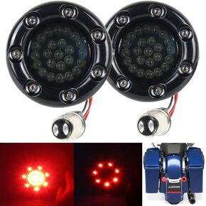 ZYTC 2" LED Turn Signals w/Running Light Amber Case Bullet Style Front 1157 LED Turn Signal Kit Amber Light for Harley-Davidson