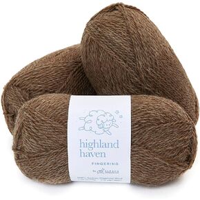 100% Highland Wool Yarn - Sourced Directly from Peru - Heavenly Soft and Perfect for Knitting and Crocheting (Worsted, Black)