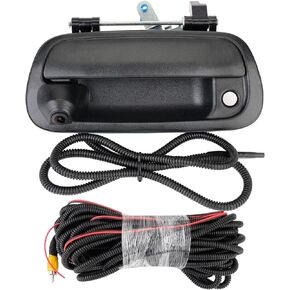 Tailgate Handle Backup Camera Compatible with Toyota Tundra 2000 2001 2002 2003 2004 2005 2006 Reversing Backing Camera Handle Tailgate Lock RCA Connector Replaces # 819952028013