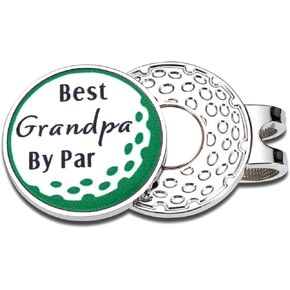 Golf Ball Marker for Grandpa Golf Gifts for Men Fathers Day Dad Gifts for Grandpa Best Grandpa By Par Golf Ball Magnetic Hat Clip Golf Accessories Gifts for Golfers Grandpa Retirement Golf Gifts Men