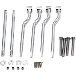 Universal Motorcycle Saddlebag Brackets, Saddlebag Support Brackets Bars Mounting for Honda Yamaha Suzuki, Silver