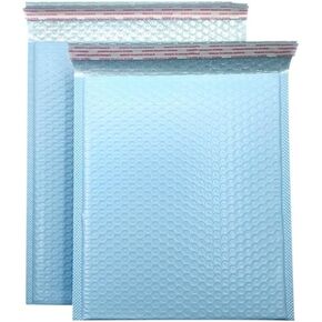 Jicheng nvshi 50 pieces of blue transport bags, suitable for small and medium-sized enterprises chic packaging bags, color filled mail envelopes, (Black, 4.7x7 Inch)
