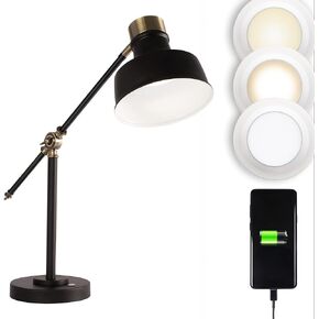 OttLite Balance LED Desk Lamp with USB Port - Modern, Adjustable, Desk Light