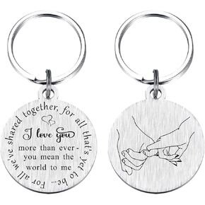 Unique Wife Gifts - Wife Keychain from Husband - Anniversary Love Gift for Girlfriend Her - Valentines Day Presents for Wifey Women
