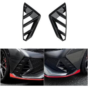 Red ABS Front Bumper Side Air Vent Cover Fog Light Lamp Decor Cover Compatible with Hyundai Elantra CN7 N Line 2022-2023 Accessories