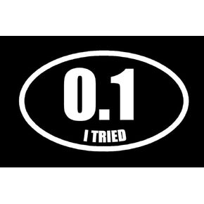 ملصق 0.1 I Tried Marathon - ملصق مقاس 5 بوصات {أبيض} - ملصق ماراثون مضحك، 0.0، Half، Ultra، ملصق عداء، الجري، المسار، 5k، 10k I Don't Run، ملصق Marathon، Funny SIX770W in Kuwait