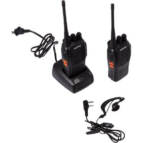 BaoFeng Twin Pack BF-888S UHF FM Transceiver High Illumination Flashlight Walkie Talkie Two-Way Radio