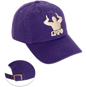Desert Cactus Omega Psi Phi Baseball Hat OPP Omega Man Brimmed Embroirderd Hats Cap Adjustable Cloth Strap Adult (Style E) Purple