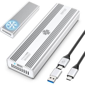 iDiskk Professional 40Gbps M.2 NVMe SSD Enclosure for M1 M2 Pro/Max,External SSD Aluminum Alloy Enclosure Compatible with Thunderbolt 3/4 USB 3.2/3.1/3.0/Type C,Support Up to 8TB Size 2280 M&B+M-Key