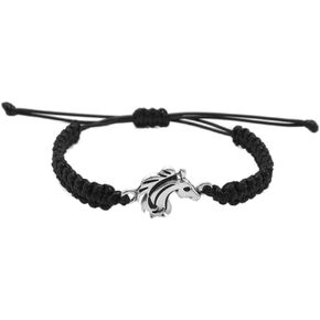 Handmade Horse Charm Bracelet Horse Party Favors Braided String Bracelet for Women Girls