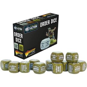 Olive Drab Order Dice for Bolt Action by Warlord Games