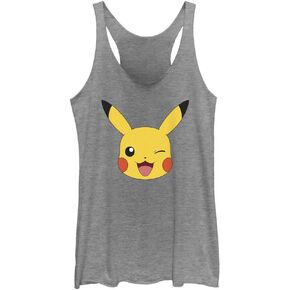 Pokemon Pikachu Big Face Women's Racerback Tank Top