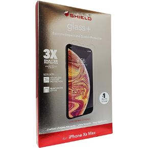 ZAGG InvisibleShield Glass+ Screen Protector – High-Definition Tempered Glass for Apple iPhone Xs MAX – Impact & Scratch Protect
