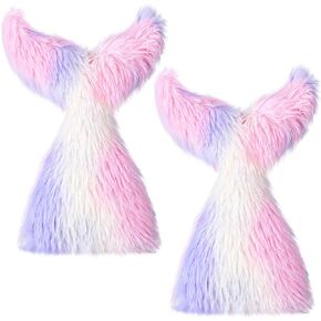 Bencailor 2 Pcs Mermaid Tail Throw Pillow Soft Mermaid Throw Pillow Cute Decorative Plush Mermaid Pillow Couch Sofa Cushion Birthday Gifts for Girls Women Lovers Kids Home Room Decor