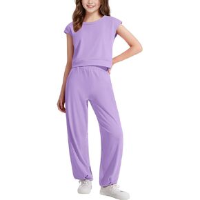 Witwot الفتيات 2 قطعة وتتسابق مجموعات بلايز أكمام Sweatpants الاطفال ملابس رياضية مجموعات 5-14 سنة