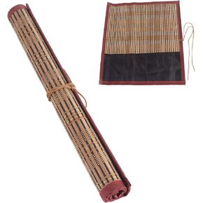 GLOGLOW Roll Up Paint Brush Holder, Bamboo Rollup Pen Case Art Paint Brush Holder for Artist Watercolor Oil Paint Brush