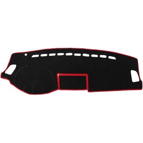 X AUTOHAUX Car Dashboard Cover Nonslip Black Red Dash Cover Mat Sun Pad for Mazda 6 2009-2012