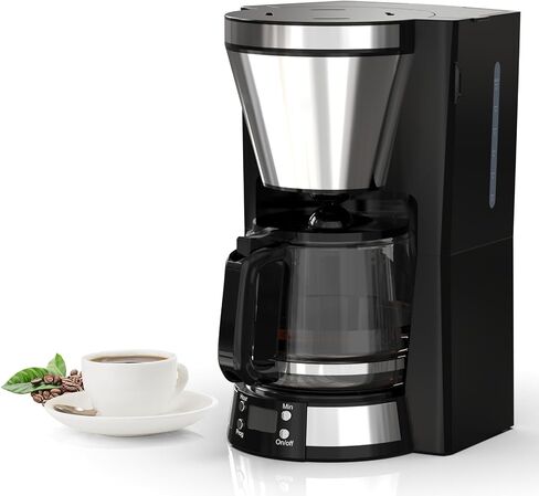 Small Coffee Maker Programmable Drip Coffee Machine with Auto Shut Off Drip Coffee Maker Automatic Coffee Maker Coffee Maker with Timer and Automatic Start, Black in Saudi Arabia