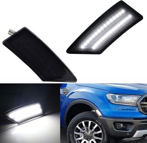 White Led For 2019 2020 2021 Ford Ranger Lariat XLT XL fender led Front side bumper marker Parking lights in Saudi Arabia