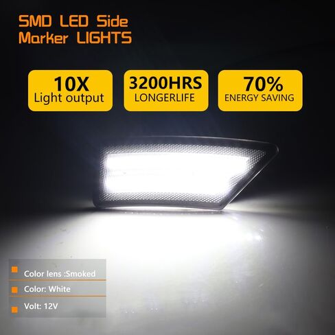 White Led For 2019 2020 2021 Ford Ranger Lariat XLT XL fender led Front side bumper marker Parking lights in Saudi Arabia