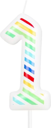 Birthday Candles, Rainbow Birthday Candle for Cake, 1st Birthday Cake Topper Decorations Girl, Number 1 Candles for Birthday Party Wedding Baby Shower Decorations Anniversary Celebration Supplies in Saudi Arabia