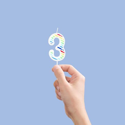 Birthday Candles, Rainbow Birthday Candle for Cake, 1st Birthday Cake Topper Decorations Girl, Number 1 Candles for Birthday Party Wedding Baby Shower Decorations Anniversary Celebration Supplies in Saudi Arabia