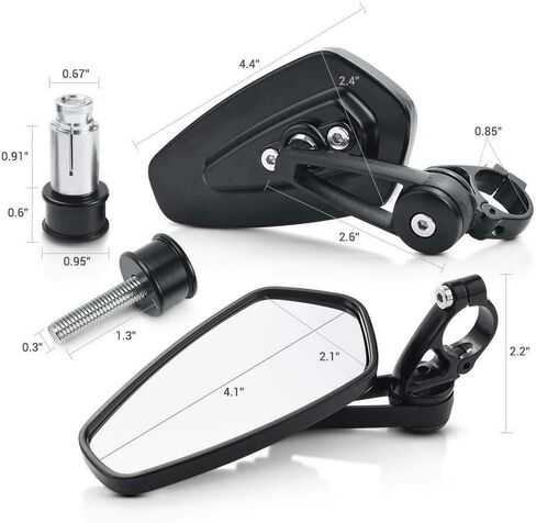Motorcycle 7/8'' Handlebar End Oval Side Rearview Mirrors FOR Kawasaki Z125 pro Z650 Z750 Z800 Z900 Z1000 ER6N ER6F FOR Suzuki GSF1250 GSF600 FOR Yamaha MT-03 MT-07 FZ-07 MT-09 in Saudi Arabia