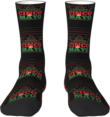 Cinco De Mayo Mexican Fiesta Socks Unisex Sports Socks Casual Dress Fashion Socks in Saudi Arabia