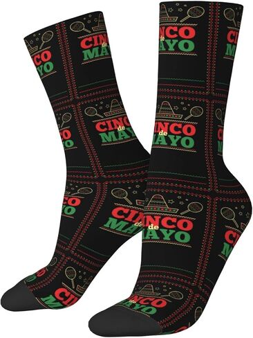 Cinco De Mayo Mexican Fiesta Socks Unisex Sports Socks Casual Dress Fashion Socks in Saudi Arabia