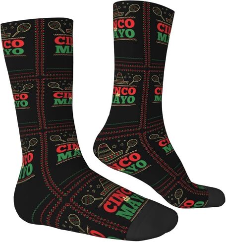 Cinco De Mayo Mexican Fiesta Socks Unisex Sports Socks Casual Dress Fashion Socks in Saudi Arabia
