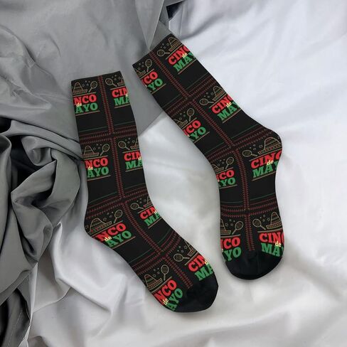Cinco De Mayo Mexican Fiesta Socks Unisex Sports Socks Casual Dress Fashion Socks in Saudi Arabia